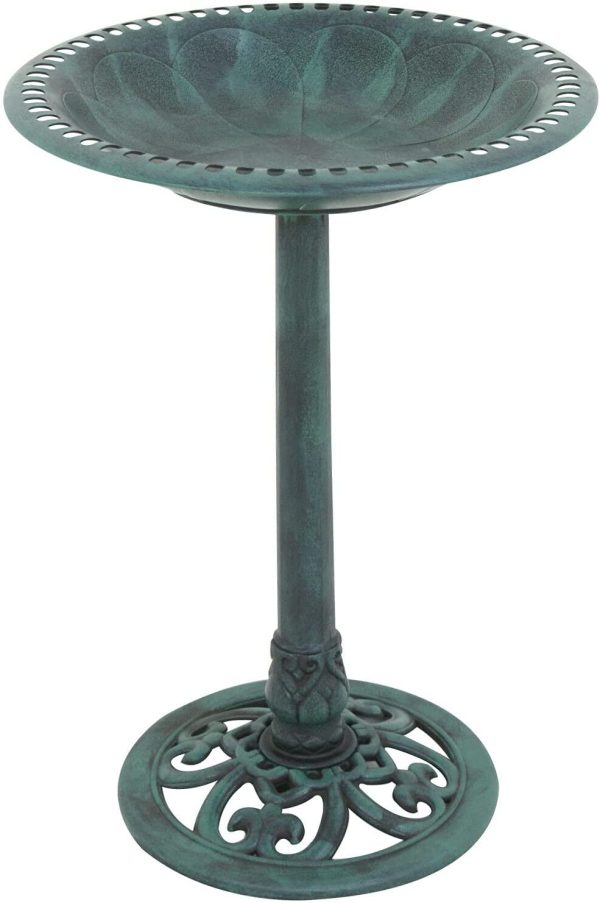 Green Planet Pedestal-Styled Garden Birdbath Pedestal Outdoor Yard D??cor Art Decorative - Image 5