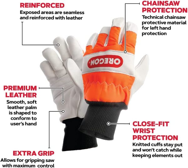 Oregon 91305M Chainsaw Gloves - Image 3