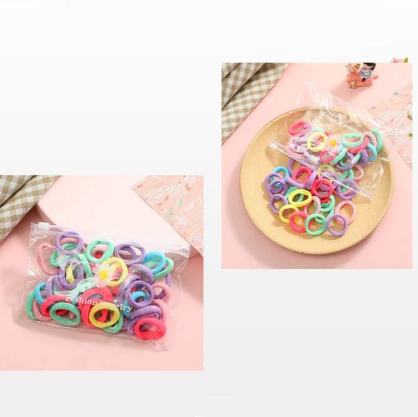 HEYUS 150 Pieces Candy Colors Mini Hairbands Girl Baby's Elastic Hair Ties Tiny Soft Rubber Bands for Baby Kids