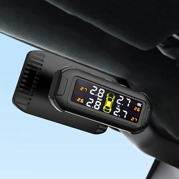 Tpms Solar Car Tire Pressure Monitoring System with 4 External Sensors, IP67 Waterproof Car Tyre Pressure Monitoring System Kit - Image 4