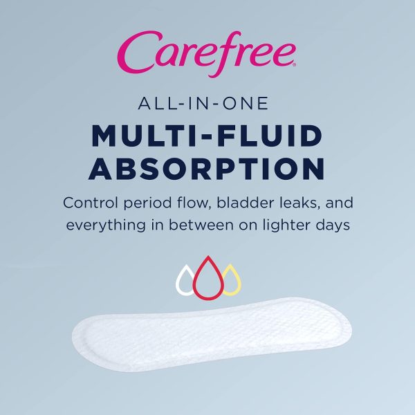 Carefree Acti-Fresh Ultra-Thin Panty Liners, Extra Long To Go , Unscented - 93 Count