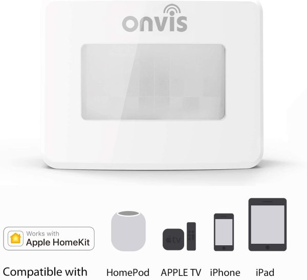 ONVIS Smart Motion Sensor Wireless PIR Detector Works with Apple HomeKit Hygrometer Thermometer Temperature Humidity Gauge Siri Enabled Bluetooth Remote Trigger for iPhone iPad