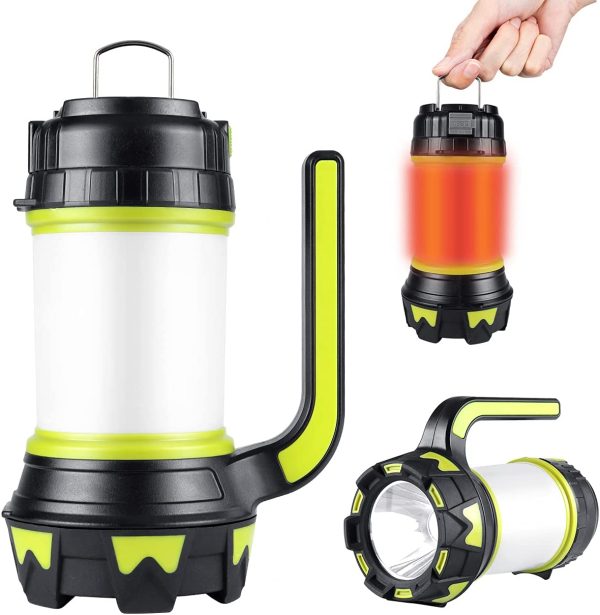 Tokeyla Rechargeable Camping Lantern, LED Lantern Flashlight 4000mAh Power Bank, 6 Modes, IPX4 Waterproof, USB Charging Cable Included, Perfect for Camping Light Hiking Emergency or Home - Image 3