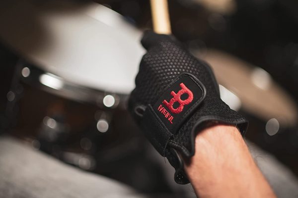 Meinl MDGFL-L Large Drummer Gloves - Black - Image 6