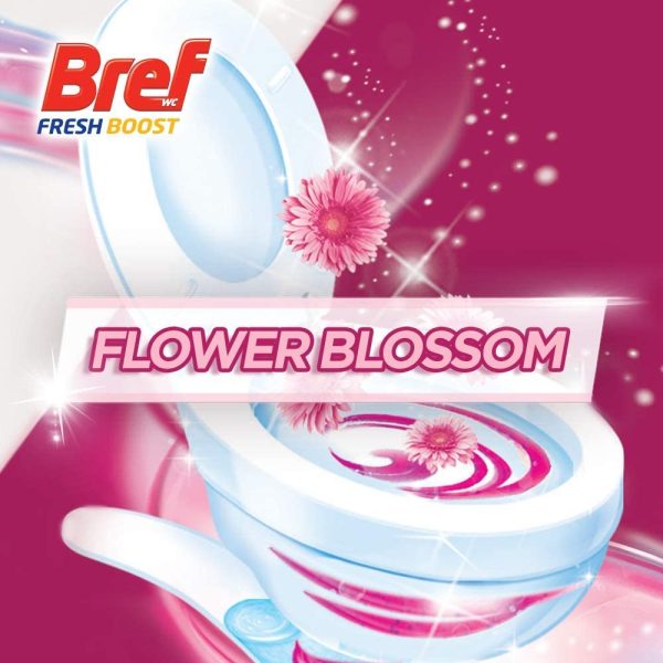 Bref Power Active Flower Blossom with Air Freshener Effect, Toilet Cleaner Gel, 450ml - Image 2