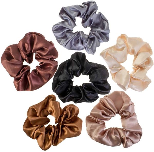 VAGA Cute Scrunchies For Hair 6 Colors Set, Our Hair Scrunchies Hair Elastics Ponytail Holder Pack of scrubchies are Softer Then Hair Ties, A Satin Scrunchie sruchies, Do not Pull Or Snag Thick Hair - Image 7