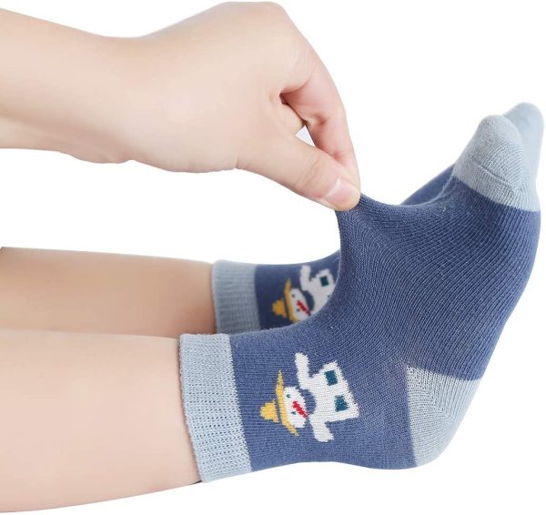 Cotton Baby Boy Socks, 9 Pairs Cute Socks for Baby Boys Cotton Coming - Image 2