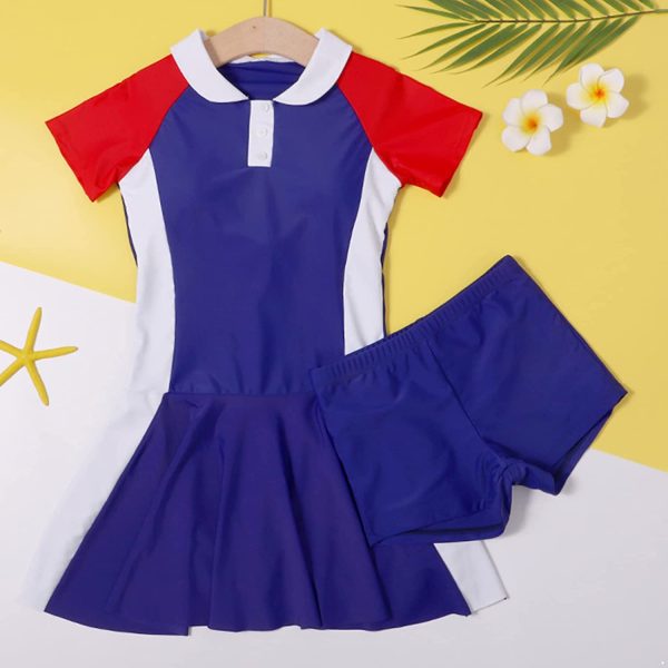 FEESHOW Girls Tennis Dress with Underpants Kids Sport Dress Junior Netball Dress Golf Dress Sportswear - Image 2