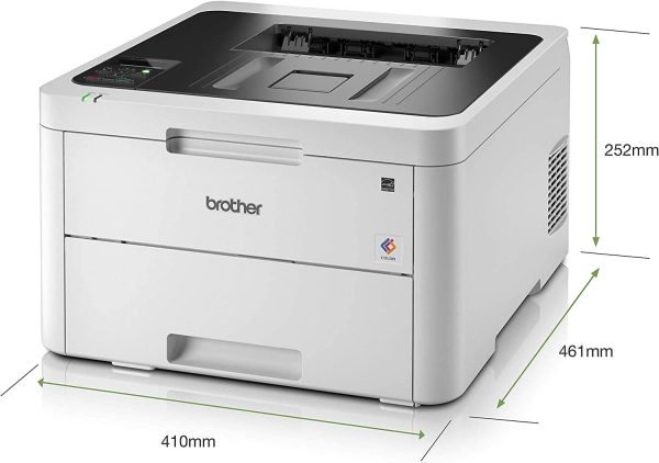 Brother HL-L3230CDW Colour Laser Printer - Single Function, Wireless/USB 2.0, 2 Sided Printing, A4 Printer, Small Office/Home Office Printer - Image 4