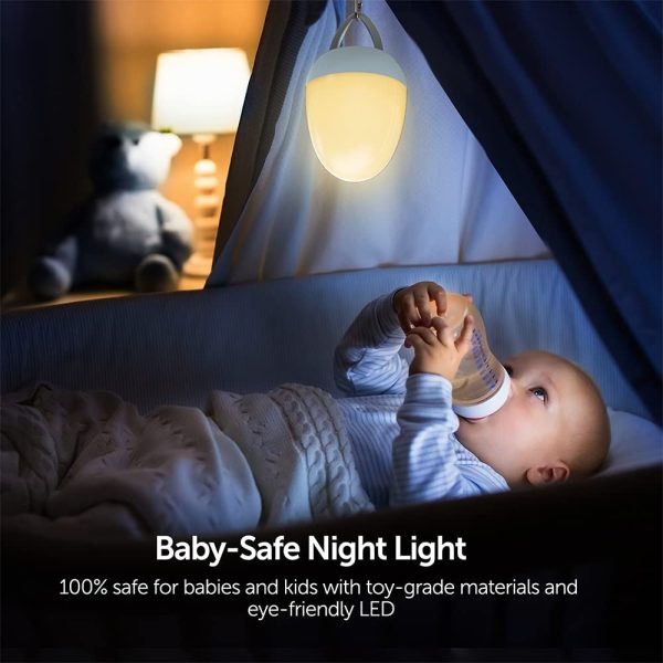 Night Lights for Kids with Stable Charging Pad, Touch Control&Timer Setting, ABS+PC Baby Egg Lamp for Breastfeeding??Blue - Image 6