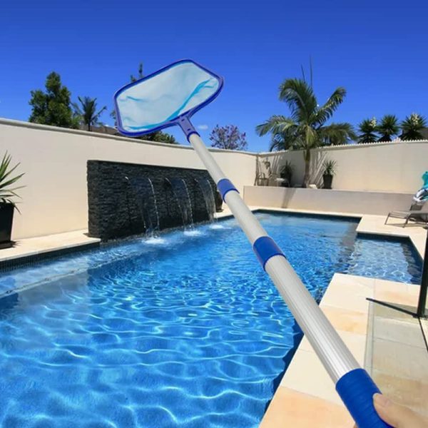 H HOME-MART Upgraded Pool Skimmer Net with 16-37 inch Telescopic Pole Leaf Skimmer Mesh Rake Net for Spa Pond Swimming Pool, Pool Cleaner Supplies and Accessories - Image 3