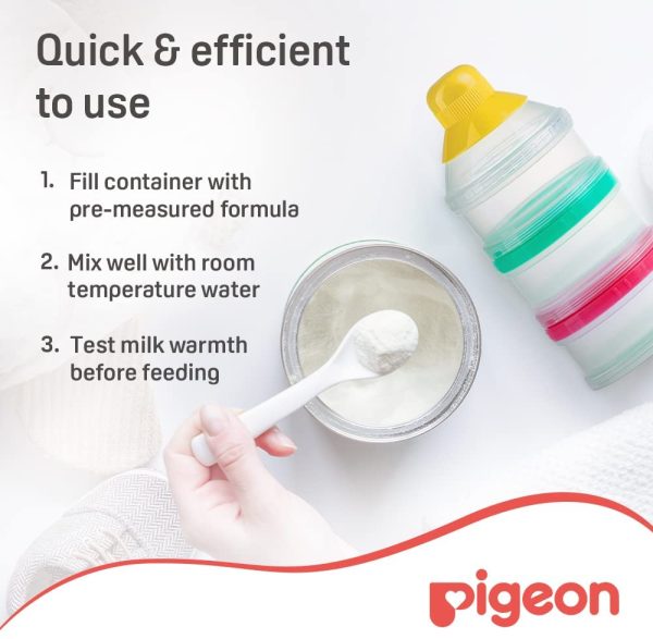 Pigeon Portable Powder Milk Container with 3 Compartments - Image 6