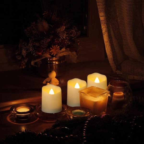 LED Tea Light Candles with Timer Remote Controlller, 6pcs Flameless Flickering Battery Operated Long Lasting Votice Candles for Home Party Birthday Xmas Halloween Festival Cellection - Image 8