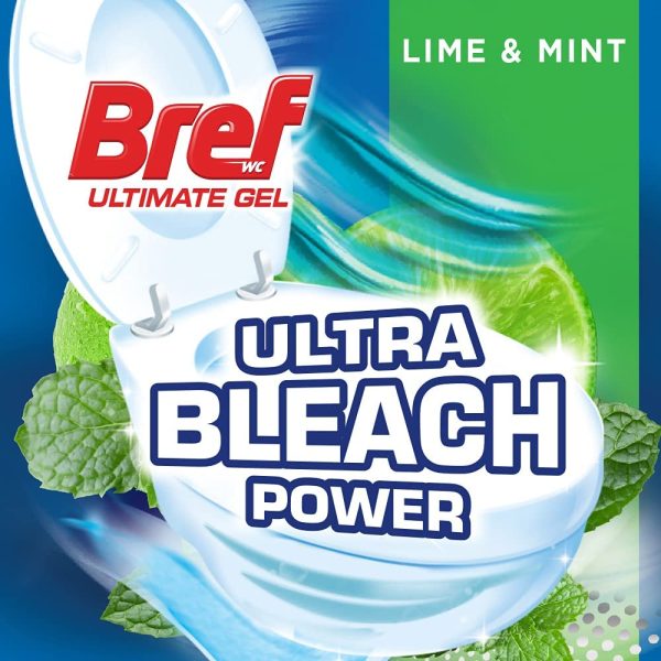 Bref Ultimate Gel White Active+ Ultra Bleach Power, Hospital grade disinfectant Toilet Cleaner gel, 450m(packaging may vary) - Image 9