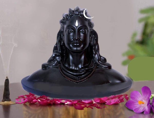 STYLE OK Darshan Art Adiyogi Shiva Statue for Car Dashboard, Pooja & Gift, Mahadev Murti Idol, Shankara for Home & Office Decor | 1 Black adiyogi Idol in Box