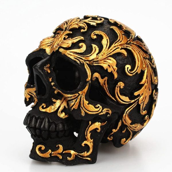 READAEER Small Size Human Skull Resin Statue Head Sculptures Skull Collectible Figurines - Image 3