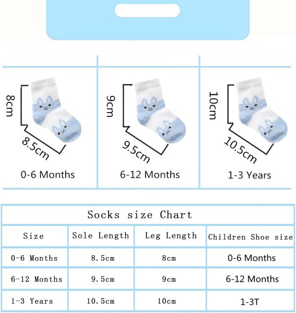 Cotton Baby Boy Socks, 9 Pairs Cute Socks for Baby Boys Cotton Coming - Image 4