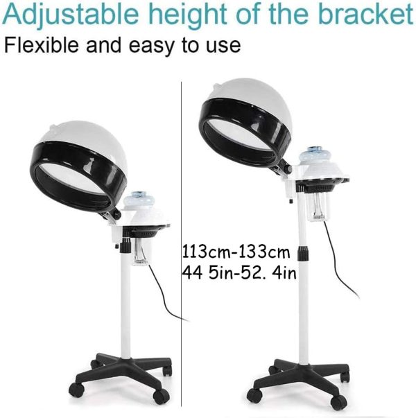 Professional Salon Hair Steamer, Home Salon Hair Thermal Treatment Beauty Steamer with Rolling Base Stand, Hairdressing Tool - Image 2