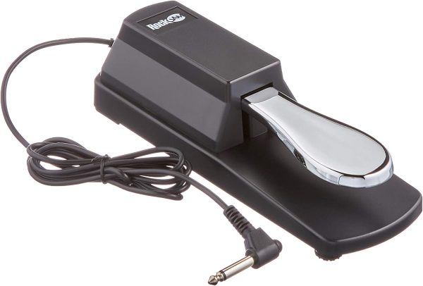 RockJam Universal Sustain Pedal for Electronic Keyboards and Digital Pianos With Polarity Switch, Anti-Slip Rubber Bottom and 5.9 ft. Cable - Image 2