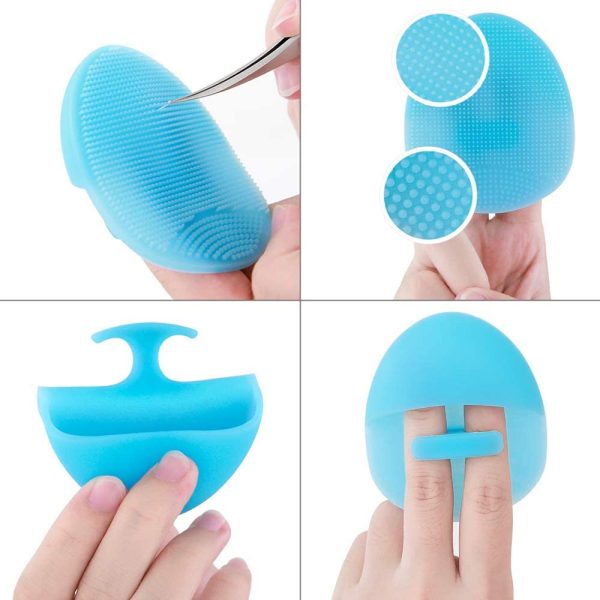 INNERNEED Super Soft Silicone Face Cleanser and Massager Brush Manual Facial Cleansing Brush Handheld Mat Scrubber For Sensitive, Delicate, Dry Skin (Pack of 4) - Image 3