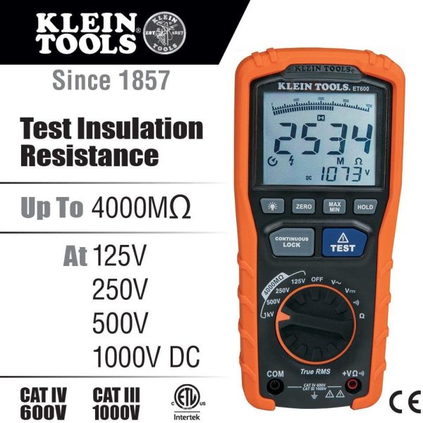 Klein Tools Insulation Resistance Tester - Image 2