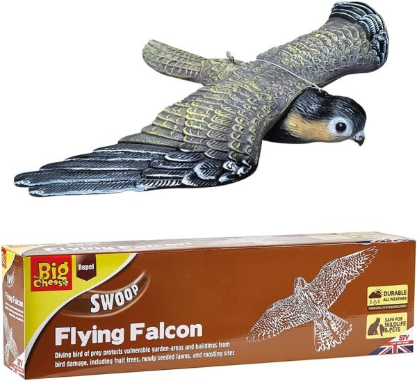 Defenders Swoop Flying Falcon, Decoy Bird Scarer, Life-Like Colouring - Image 4