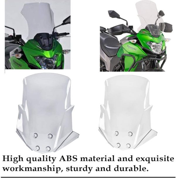 LoraBaber For Kawasaki Versys X-300 VERSYS-X 300 2017 2018 2019 2020 2021 Touring Fairing Air Deflector Windscreen Windshield Shield wind Deflector Versys X300 (Clear) - Image 8