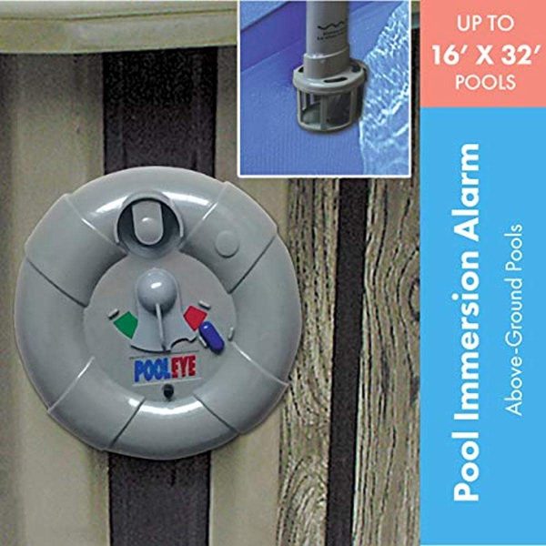 PoolEye Pool Immersion Alarm ??Battery Powered Water Sensor Alarm for Aboveground Pools up to 24??Round or 16??x 32??Oval ??Water Motion Sensor for Pool Safety, Poolside Siren Only, PE14