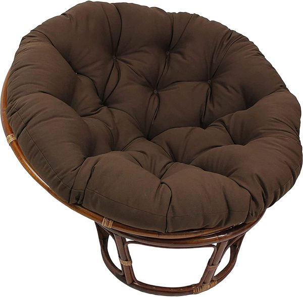 Overstuffed Rattan Papasan Chair Cushion Solid Color Round Thick for Hanging Beds Indoor or Outdoor Swing Rocking Chair Seats - Image 4