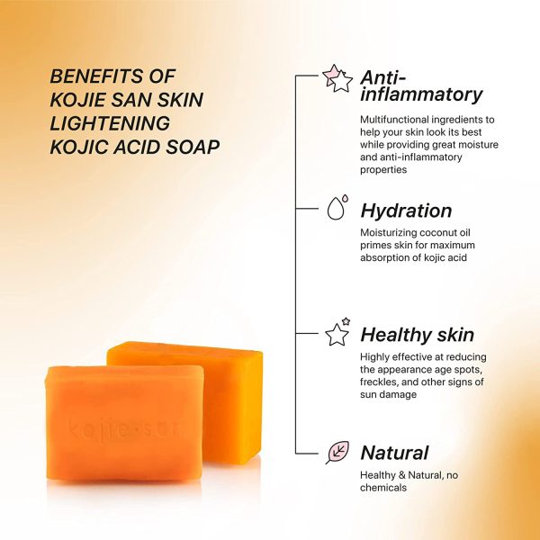 KOJIE SAN Skin Lightening Kojic Acid Soap, 2 Bars, 135 g - Image 4