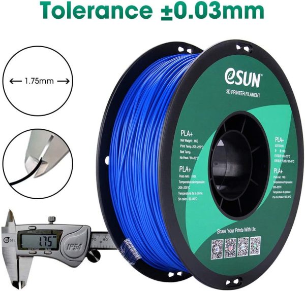 PLA+ 3D PLA+ Printing Filament PLA PRO Plus Spool 1.75mm 1KG Dimensional Accuracy +/- 0.05mm for 3D Printers,Blue - Image 5