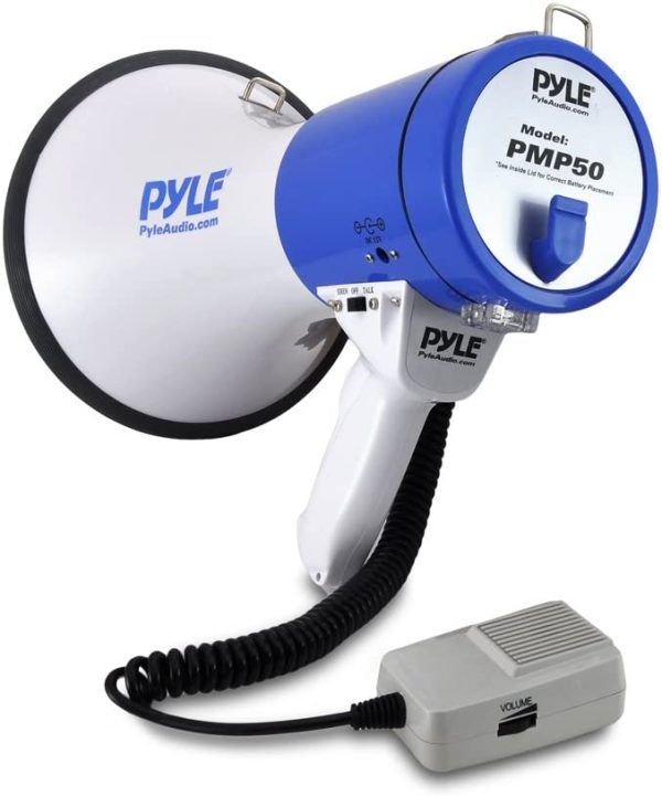 Pyle Megaphone Speaker | Bullhorn PA Speaker System | Wired Microphone | Siren Alarm Mode Adjustable Volume Control (PMP50) - Image 7