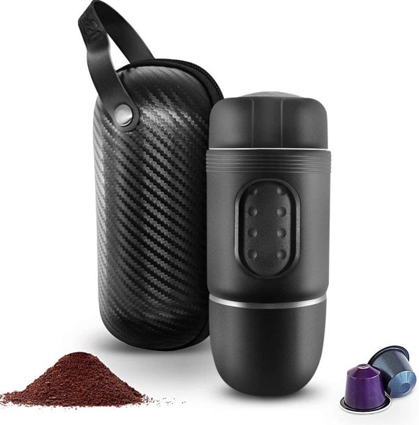 Portable Coffee Maker Mini Manual Espresso Machine Compatible with Nespresso Capsule and Ground Coffee for Cappuccino Cold Brew Americano All-in-One for Home Office Travel Outdoor Camping - Image 5