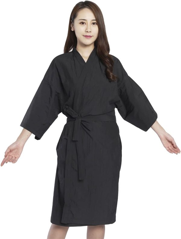 Salon Client Gown Robes Cape, Hair Salon Smock for Clients- Kimono Style - Image 3