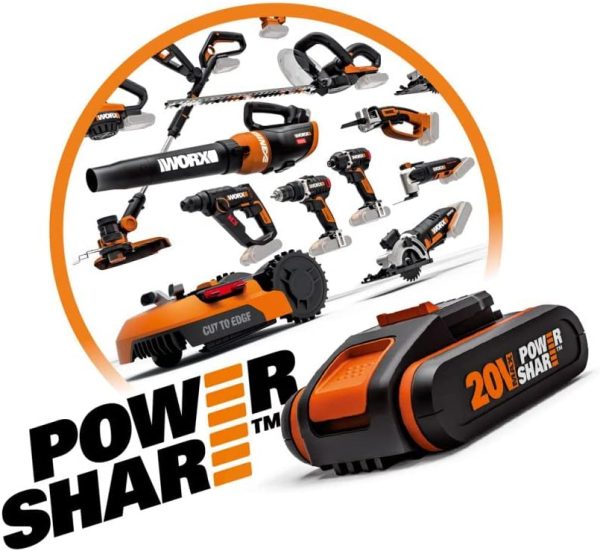 WORX 20V PowerShare 4.0Ah Battery and Fast Charger Kit Lithium-ion WA3604