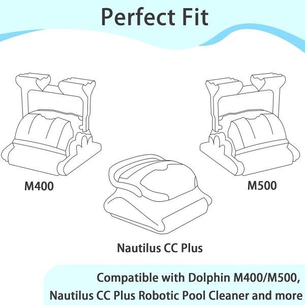 FutureWay Ultra-Fine Filter Compatible with Dolphin m400, m500, and Nautilus CC Plus, 4-Pack Robotic Pool Cleaner Filters Maytronics 9991432-R4 - Image 2