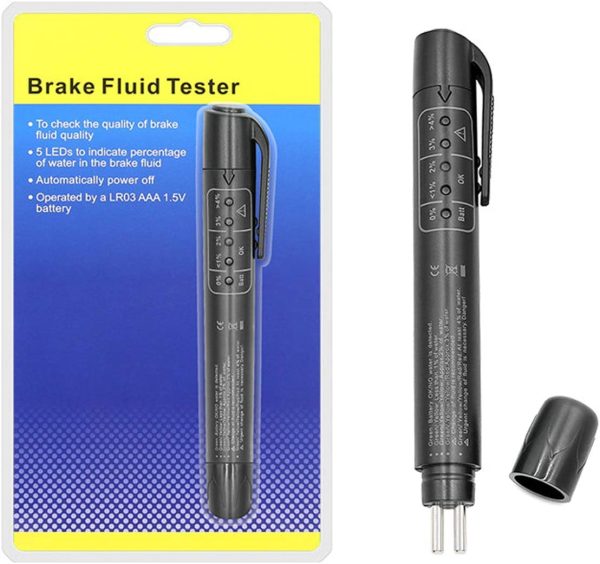 Brake Fluid Tester,  Universal Car Brake Fluid Tester Pen auto Vehicle, 5 LEDs Brake Fluid Brake Oil Tester Moisture Oil Testing tool Vehicle Diagnostic tools - Image 6