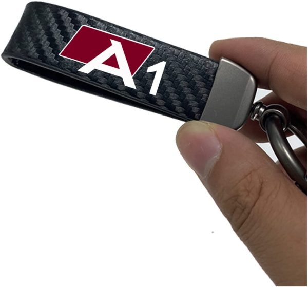 Ring Car Accessories Key Chain Keyrings Keychain Gentleman Keyring Compatible with Audi A1 A3 A4 A5 A6 A7 A8 Q3 Q5 Q7 Q8 TT B4 B5 B6 car Key (Color Name : A1) - Image 5