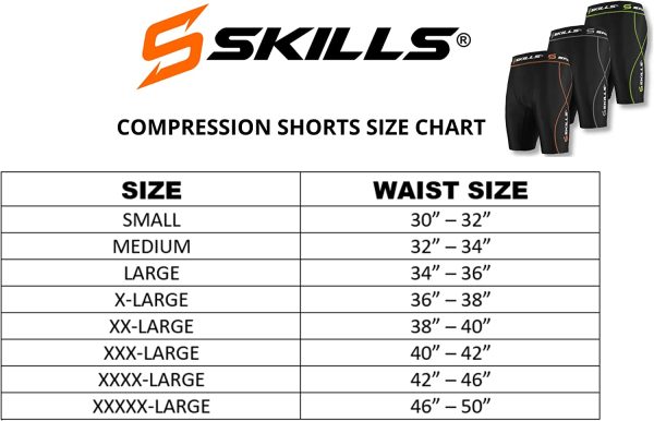 Skills Black Compression Shorts for Men - Increases Power and Reduces Muscle Fatigue - Sports Performance Underwear Premium Quality Lycra Running Shorts - Image 2