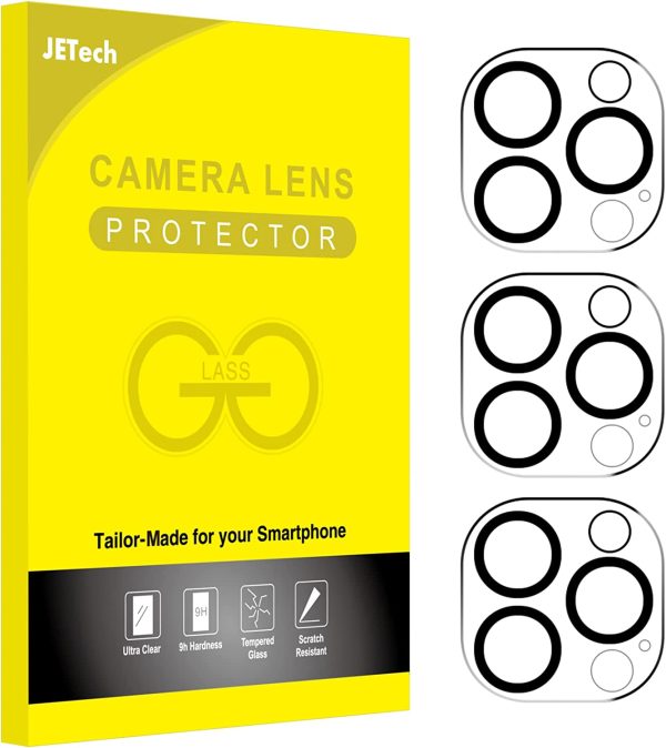 JETech Camera Lens Protector Compatible with iPhone 13 Pro Max 6.7-Inch and iPhone 13 Pro 6.1-Inch, 9H Tempered Glass, HD Clear, Anti-Scratch, Case Friendly, Does Not Affect Night Shots, 3-Pack - Image 5