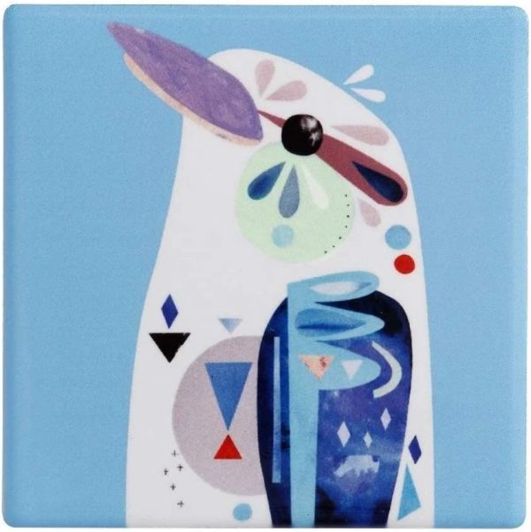 Pete Cromer Ceramic Square Coaster 9.5cm Kookaburra - Image 5