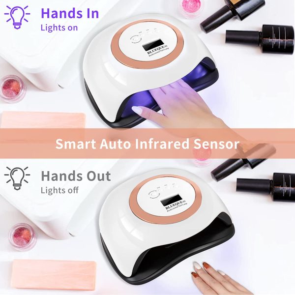 DAWNTREES Professional UV LED Nail Lamp,Polish Nail Dryer, with 4 Timer Settings, Automatic Sensor and LCD Display, Gel Curing Lamp, Gel Polishing Lamp - Image 6