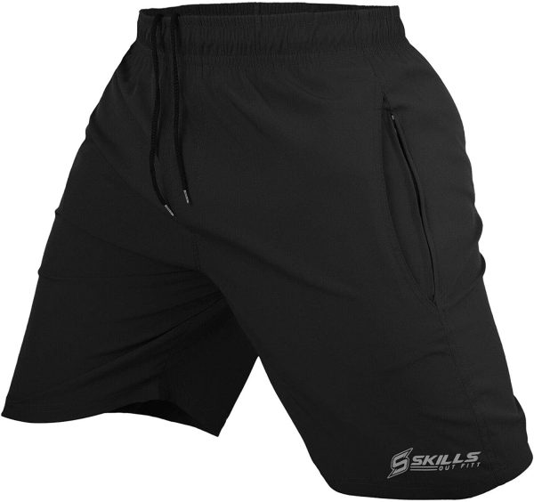 Skills Mens Sports Shorts for Workout - Premium Quality Gym Shorts for Training - Quick Dry Mens Running Shorts with Extra Zipper Pockets - Image 6