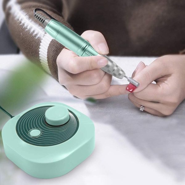 Professional Nail Drill, Madenia 30000rpm Compact Efile, Portable Electric Nail File for Acrylic Gel Nails, 100-240V, Green - Image 5