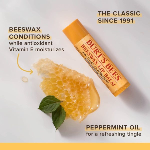 Burts Bees Set for Unisex, 4 Piece (4.25 g Beeswax, 4.25 g Strawberry), 17 grams - Image 6