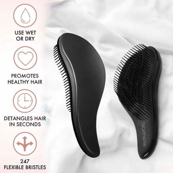 SightNow Detangling Brush - Glide Through Detangler Hairbrush for All Hair Types - Styling Hair Brush For Women, Men and Kids - Wet or Dry Hair - Image 4