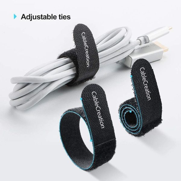 Cable Ties 6 inch,  50PCS Reusable Fastening Organizer Cord/Tie Wrap, Nylon Adjustable Cable Management, 6 ?? 0.35 inch/Black - Image 4