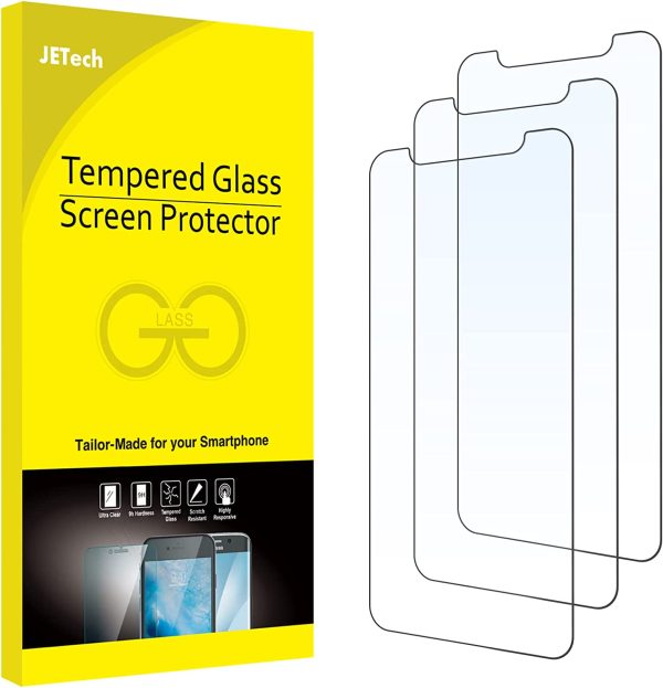 JETech Screen Protector for iPhone 11 and iPhone XR, 6.1-Inch, Tempered Glass Film, 3-Pack