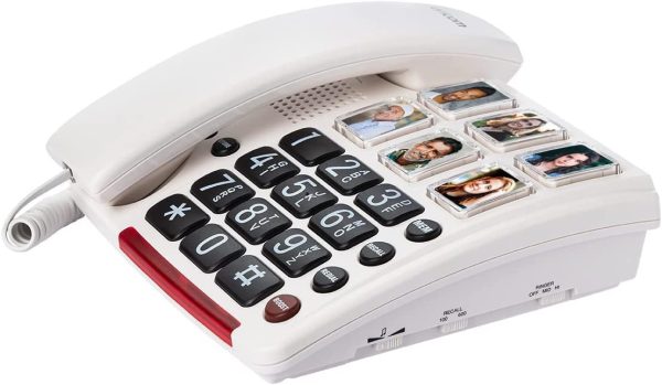 Oricom CARE80 Amplified Phone. User Friendly Corded Phone with 6 Large One-Touch Picture Memory Buttons. For Persons Suffering from Memory Loss, Moderate to Severe Hearing Loss and or Low Vision. - Image 5