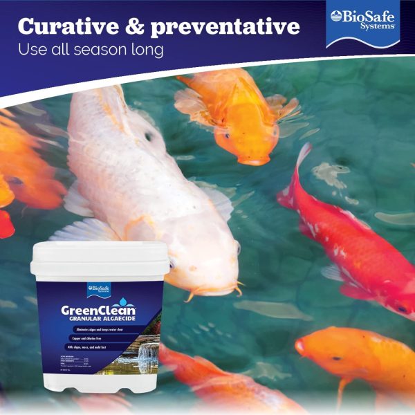 GreenClean Granular Algaecide - 8 lbs - String Algae Control for Koi Pond, Fountain, Waterfall, Water Features on Contact. EPA Registered - Image 5